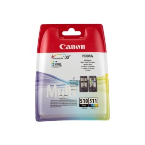 Canon PG-510 / CL-511 Multi pack - 2er-Pack - 9 ml - Schwarz, Farbe (Cyan, Magenta, Gelb)