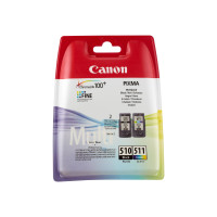 Canon PG-510 / CL-511 Multi pack - 2er-Pack - 9 ml - Schwarz, Farbe (Cyan, Magenta, Gelb)