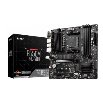 MSI B550M PRO-VDH - AMD - Presa AM4 - AMD Ryzen 5 - AMD Ryzen 7 - 3rd Generation AMD Ryzen 9 - DDR4-SDRAM - 128 GB - DIMM