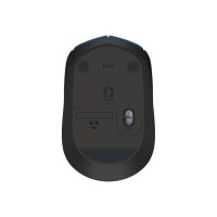 Logitech M170 Wireless Mouse - Ambidextrous - Optical - RF Wireless - 1000 DPI - Black - Blue
