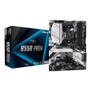 ASRock B550 Pro4 - Motherboard - ATX - Socket AM4 - AMD B550 Chipsatz - USB-C Gen2, USB 3.2 Gen 1, USB 3.2 Gen 2 - Gigabit LAN - Onboard-Grafik (CPU erforderlich)