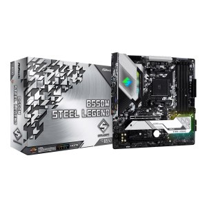 ASRock B550M Steel Legend - Motherboard - micro ATX - Socket AM4 - AMD B550 Chipsatz - USB-C Gen2, USB 3.2 Gen 1, USB 3.2 Gen 2 - 2.5 Gigabit LAN - Onboard-Grafik (CPU erforderlich)