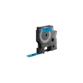 Dymo D1 - Self-adhesive - black on blue