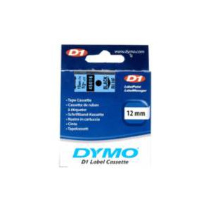 Dymo D1 - Selbstklebend - Schwarz auf Blau - Rolle (1,2 cm x 7 m)