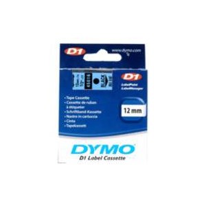 Dymo D1 - Self-adhesive - black on blue