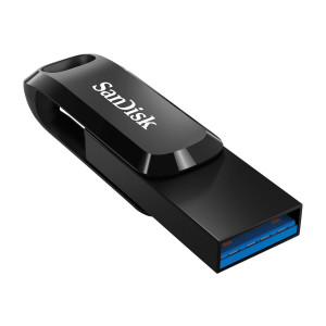 SanDisk Ultra Dual Drive Go - 64 GB - USB Type-A / USB Type-C - 3.2 Gen 1 (3.1 Gen 1) - 150 MB/s - Girevole - Nero