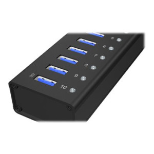 ICY BOX IB-AC6110 - USB 3.2 Gen 1 (3.1 Gen 1) Type-B - USB 3.2 Gen 1 (3.1 Gen 1) Type-A - 5000 Mbit/s - Nero - Alluminio - Cina