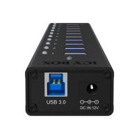 ICY BOX IB-AC6110 - USB 3.2 Gen 1 (3.1 Gen 1) Type-B - USB 3.2 Gen 1 (3.1 Gen 1) Type-A - 5000 Mbit/s - Nero - Alluminio - Cina