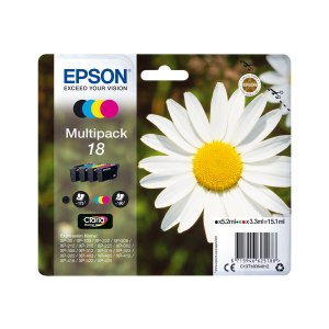 Epson 18 Multipack - 4er-Pack - 15.1 ml - Schwarz, Gelb,...