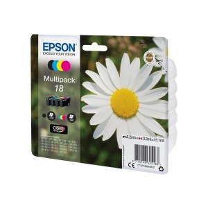 Epson 18 Multipack - 4er-Pack - 15.1 ml - Schwarz, Gelb,...