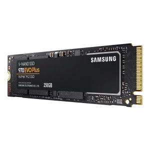 Samsung 970 EVO Plus MZ-V7S250BW - SSD - encrypted - 250 GB - internal - M.2 2280 - PCIe 3.0 x4 (NVMe)