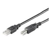 Wentronic USB AB 300 LC HiSpeed 2.0 - 3m - 3 m - USB A - USB B - Male/Male - Black