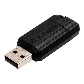 Verbatim PinStripe - Memoria USB da 16 GB - Nero - 16 GB - USB tipo A - 2.0 - 8 MB/s - Lamina di scorrimento - Nero