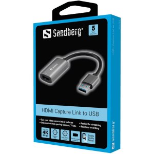 SANDBERG Videoadapter - HDMI weiblich zu USB männlich