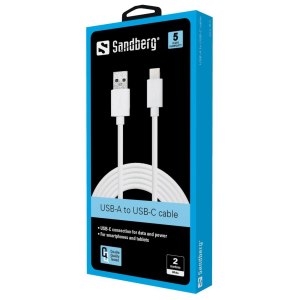 SANDBERG USB-Kabel - USB-C (M) bis USB Typ A (M)