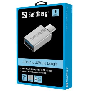 SANDBERG USB-Adapter - USB-C (M) zu USB Typ A (W)