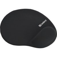 SANDBERG Gel Mousepad with Wrist Rest - Nero - Monocromatico - Gel - Riposo del polso