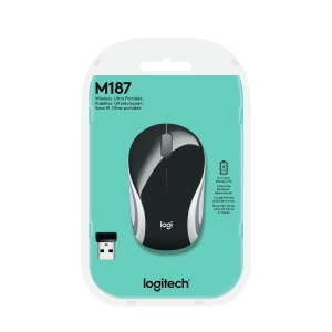 Logitech M187 - Maus - optisch - kabellos - 2.4 GHz - kabelloser Empfänger (USB)