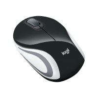 Logitech Wireless Mini Mouse M187 - Ambidextrous - Optical - RF Wireless - 1000 DPI - Black