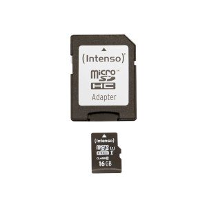 Intenso Premium - Flash memory card (microSDHC to SD...