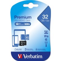 Verbatim Premium Memory Card 32GB MicroSDHC Class 10