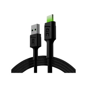 Green Cell KABGC06 - 1.2 m - USB A - USB C - 480 Mbit/s - Black