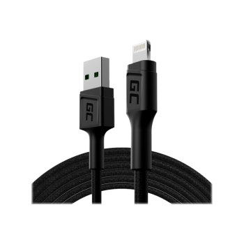 Green Cell KABGC12 - 2 m - Lightning - USB A - Male - Male - Black