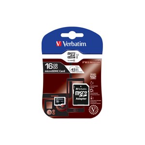 Verbatim Flash memory card (microSDHC to SD adapter included)