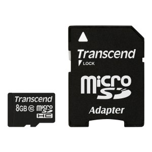 Transcend Premium - Flash memory card (microSDHC to SD...