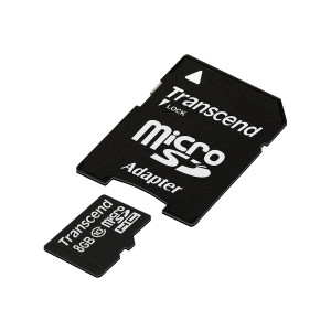 Transcend Premium - Flash memory card (microSDHC to SD...