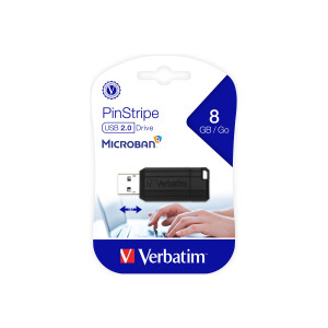 Verbatim PinStripe - Memoria USB da 8 GB - Nero - 8 GB -...