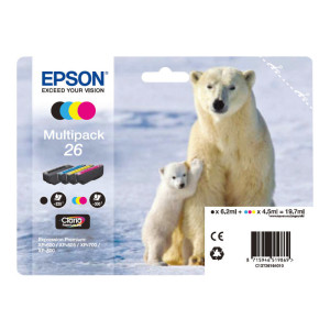 Epson 26 Multipack - 4-pack - black, yellow, cyan, magenta