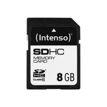 Intenso 3411460 - 8 GB - SDHC - Classe 10 - 40 MB/s - Nero