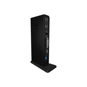 ICY BOX IB-DK2241AC - Cablato - USB 3.2 Gen 1 (3.1 Gen 1) Type-A - 3,5 mm - 10,100,1000 Mbit/s - Nero - 5 Gbit/s