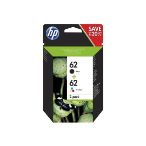 HP 62 Twin Pack - 2er-Pack - Schwarz, Farbe (Cyan,...