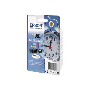 Epson Alarm clock Multipack Sveglia 3 colori Inchiostri DURABrite Ultra 27XL - Resa elevata (XL) - Inchiostro a base di pigmento - 10,4 ml - 1100 pagine - 3 pz - Confezione multipla