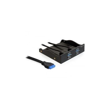 Delock USB 3.0 Front Panel 2-Port - Anschlüsse am vorderen Bedienfeld des Speicherschachts