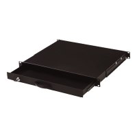 DIGITUS 19" Lockable Keyboard shelf - Nero - 1U - 3,5 kg - 485 x 400 x 45 mm