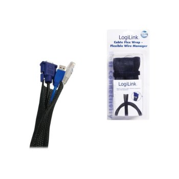 LogiLink KAB0006 - Nero - Polietilene tereftalato (PET) - -30 - 125 °C - 1 pezzo(i) - 3,18 cm - 180 cm