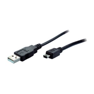 S-Conn USB A/B 2m USB Cable USB 2.0 Mini-USB B Black