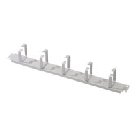 DIGITUS cable management panel with cable routing clamps for 483 mm (19") cabinets, 1U