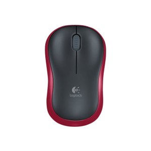 Logitech M185 - Ambidestro - Ottico - RF Wireless - 1000 DPI - Nero - Rosso