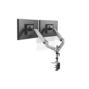 DIGITUS Universal Dual Desktop Monitor Mount with gas spring and clamp mount