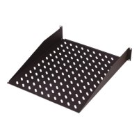 DIGITUS Rackmount 19" fixed shelf 2U - Nero - 20 kg - 483 x 370 x 88 mm