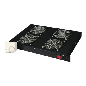 DIGITUS Cooling Unit for 19" Installation - Pannello vuoto ventilato - Nero - 4 ventola(e) - 1,8 m - Aperto - AC