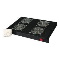 DIGITUS Cooling Unit for 19" Installation - Pannello vuoto ventilato - Nero - 4 ventola(e) - 1,8 m - Aperto - AC