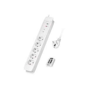 LogiLink ZUB Power Outlet Strip 5-port White