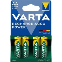 Varta Rechargeable ACCU AA 2600mAh - Rechargeable battery - Nickel-Metal Hydride (NiMH) - 1,2 V - 4 pezzo(i) - 2600 mAh - Green,Silver