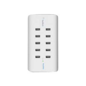 Belkin ROCKSTAR - Ladestation - 120 Watt - 10 Ausgabeanschlussstellen (10 x 4-poliger USB Typ A)