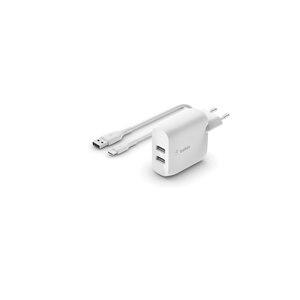 Belkin BoostCharge - Alimentatore - 24 Watt - 2 porte di...